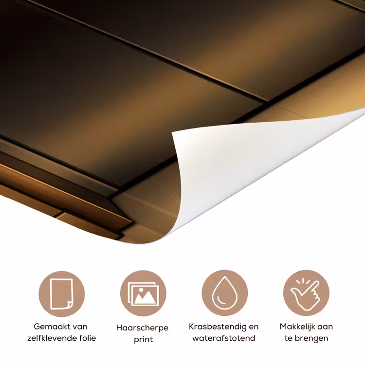 Deursticker - Liftdeur - Goud - Modern — 3