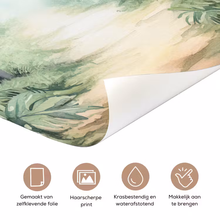 Deursticker - Dino - Jungle - Dinosaurus - Groen — 3