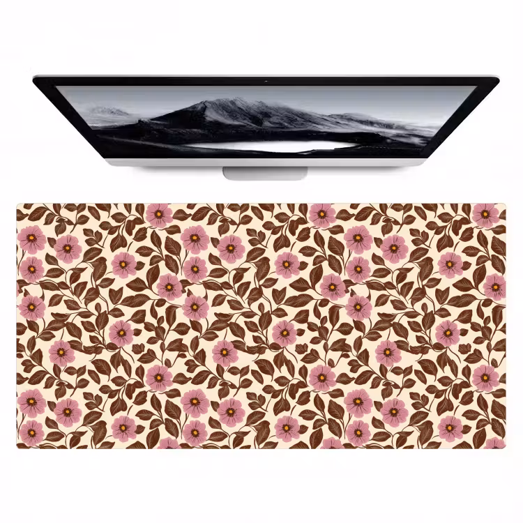 Bureau onderlegger - Bloemen - Bladeren - Kleurrijk