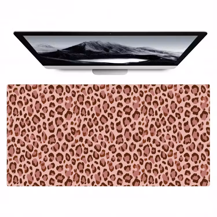 Bureau onderlegger - Luipaard - Patroon - Roze