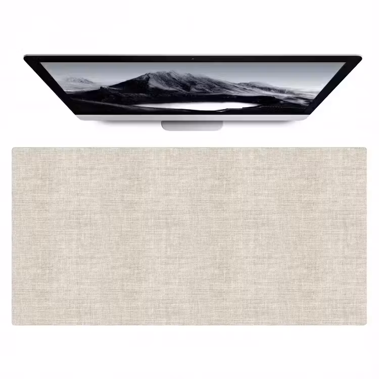 Bureau onderlegger - Linnen - Textuur - Beige