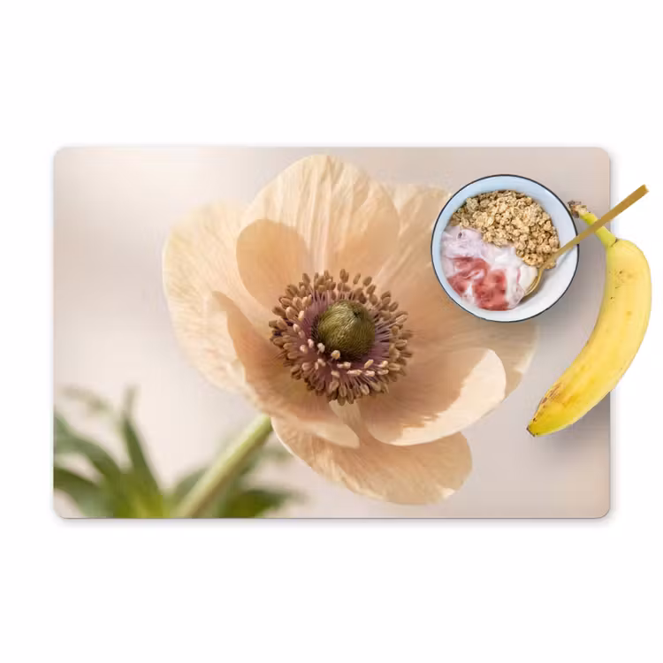 Placemat - 6 stuks - Bloem - Minimalistisch - Groen