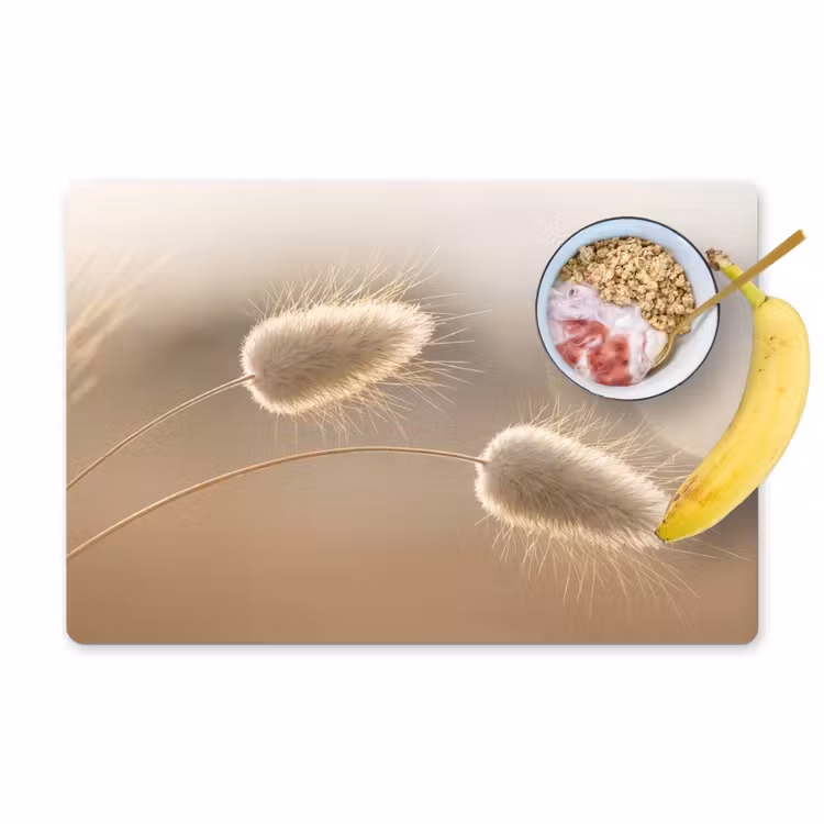 Placemat - 6 stuks - Hazestaartgras - Graanharen - Zonlicht — 1