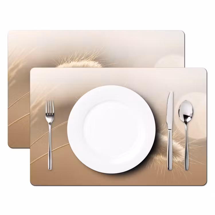 Placemat - 6 stuks - Hazestaartgras - Graanharen - Zonlicht — 2