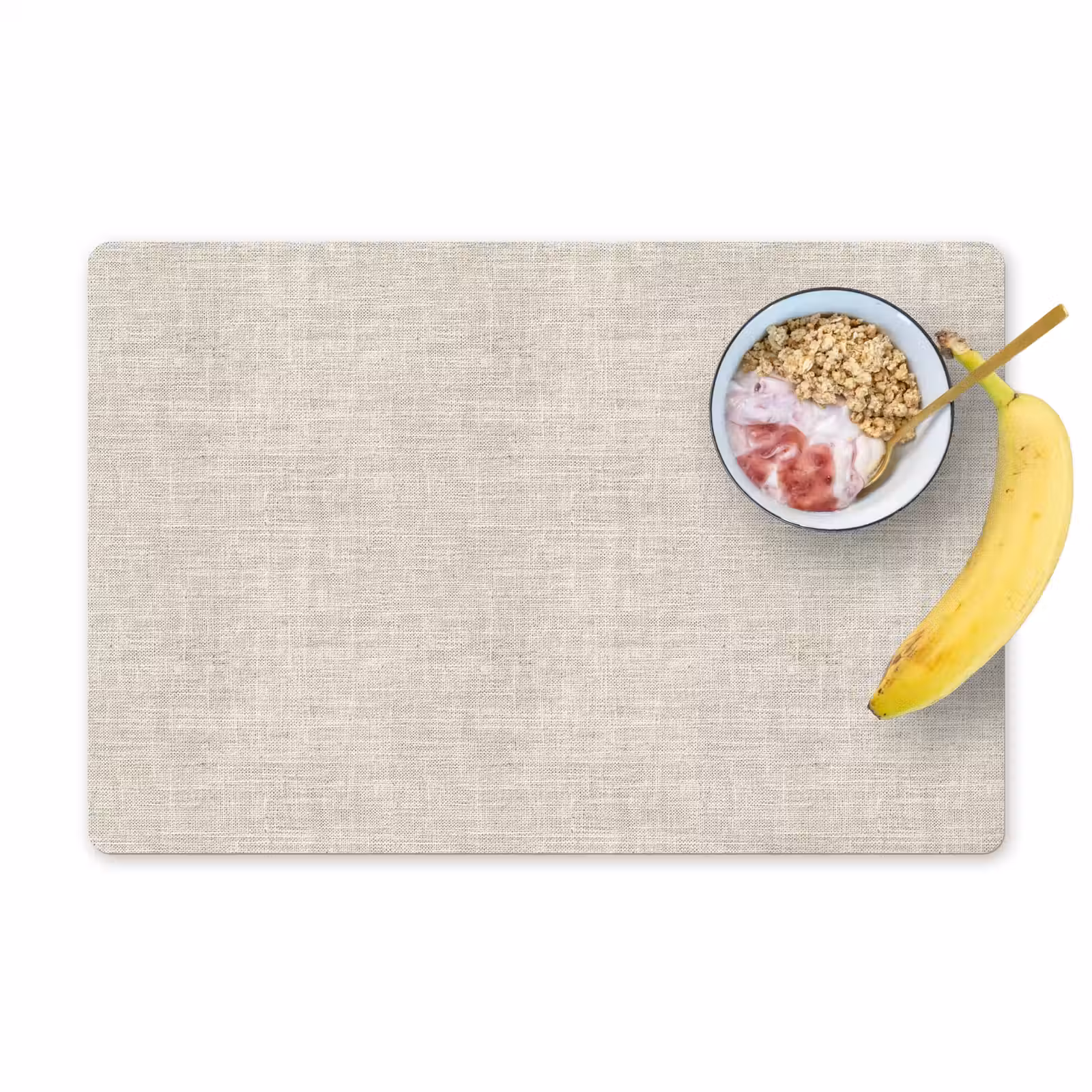 Placemat - 6 stuks - Linnen - Textuur - Beige — 1