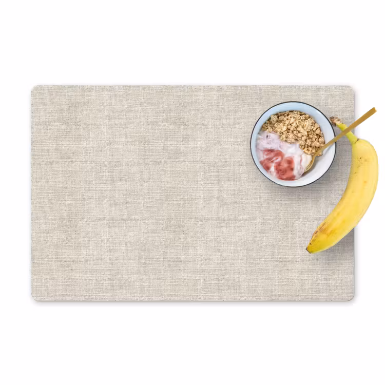Placemat - 6 stuks - Linnen - Textuur - Beige