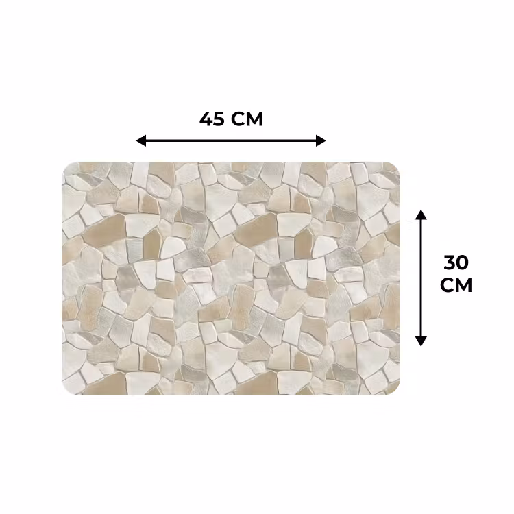 Placemat - 6 stuks - Mozaïek - Stenen - Beige — 3