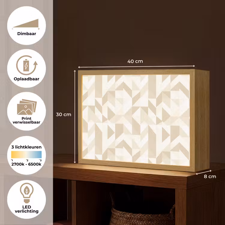 Lightbox - Wandlamp - Modern - Abstract - Beige — 10