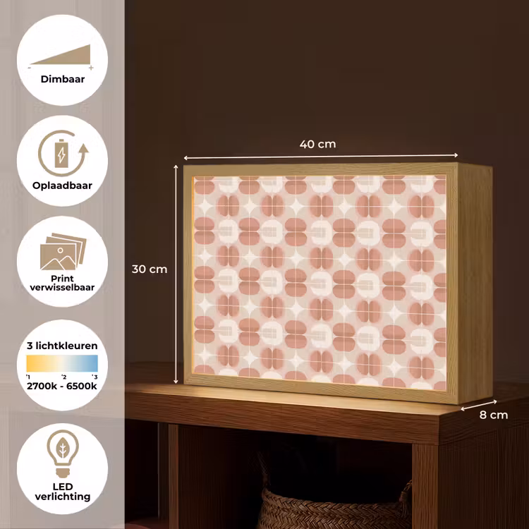 Lightbox - Wandlamp - Retro - Klassiek - Roze — 10