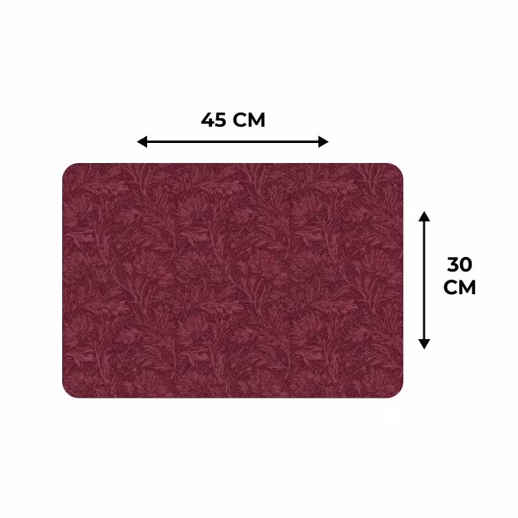Placemat - 6 stuks - Bladeren - Patroon - Paars — 3