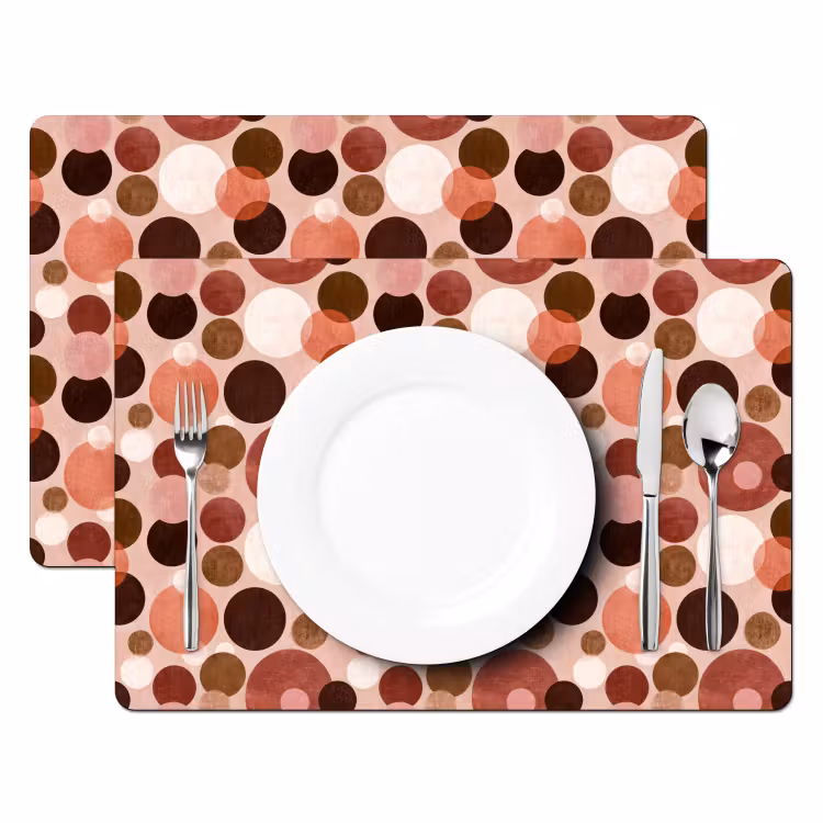 Placemat - 6 stuks - Cirkels - Modern - Kleurrijk — 2