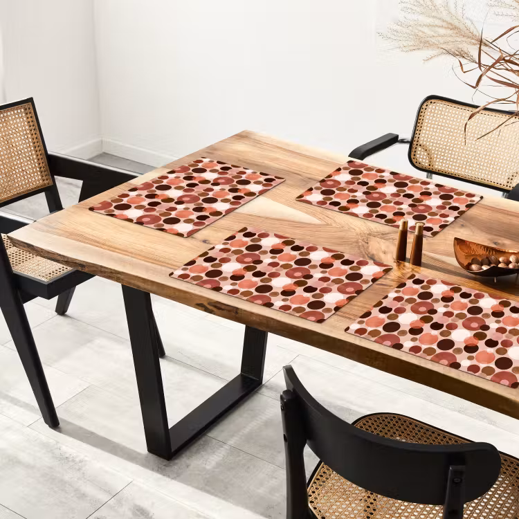 Placemat - 6 stuks - Cirkels - Modern - Kleurrijk — 5