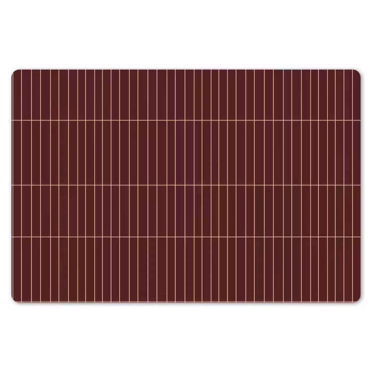 Placemat - 6 stuks - Lijnen - Patroon - Bordeaux — 7