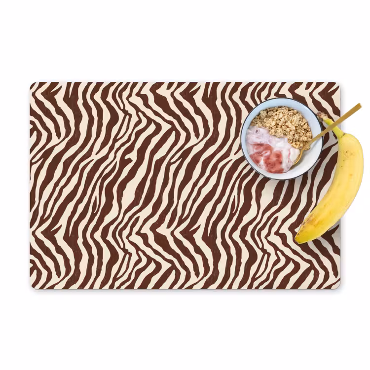 Placemat - 6 stuks - Zebra - Patroon - Zwart - Wit