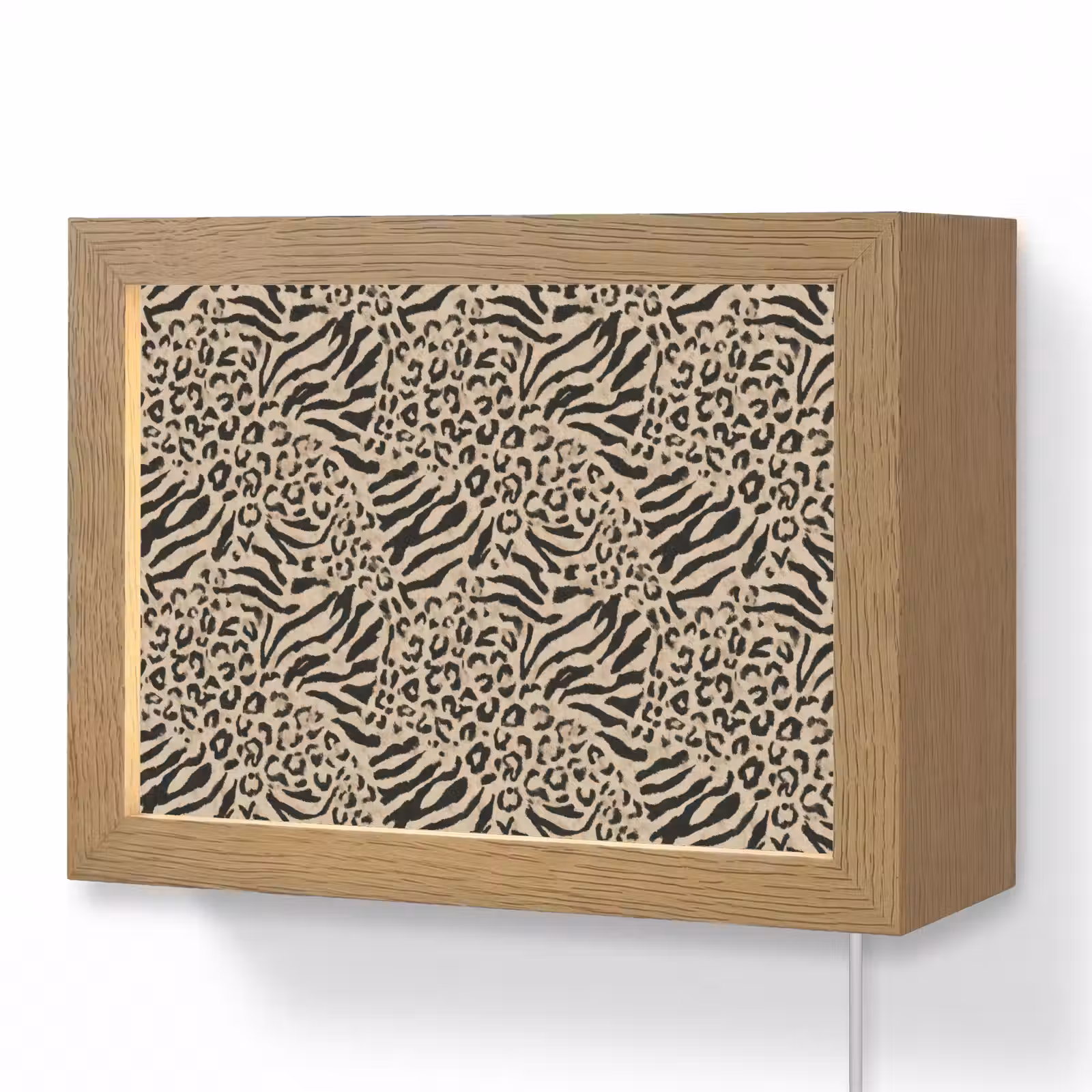 Lightbox - Wandlamp - Giraf - Zebra - Motief - Bruin — 1