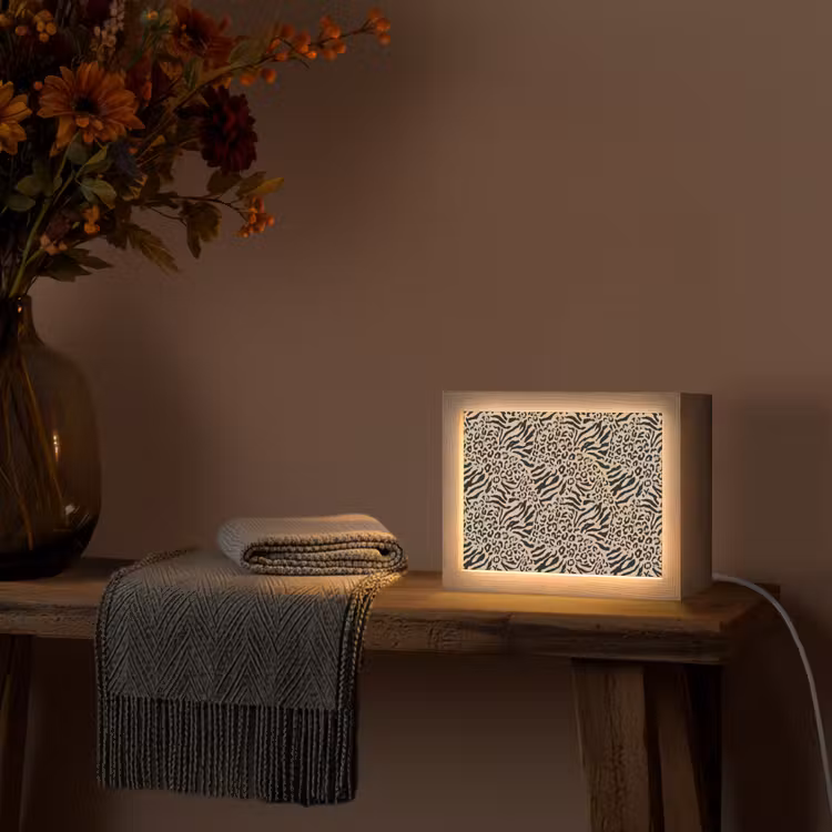 Lightbox - Wandlamp - Giraf - Zebra - Motief - Bruin — 5