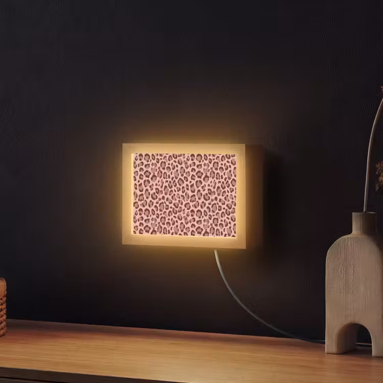 Lightbox - Wandlamp - Luipaard - Patroon - Roze — 2