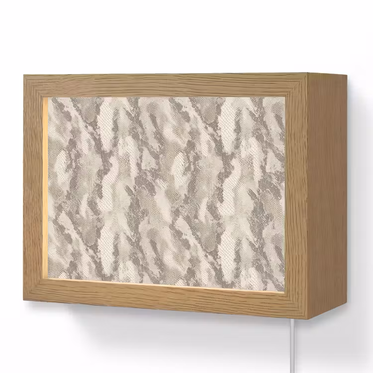 Lightbox - Wandlamp - Slang - Patroon - Taupe — 1