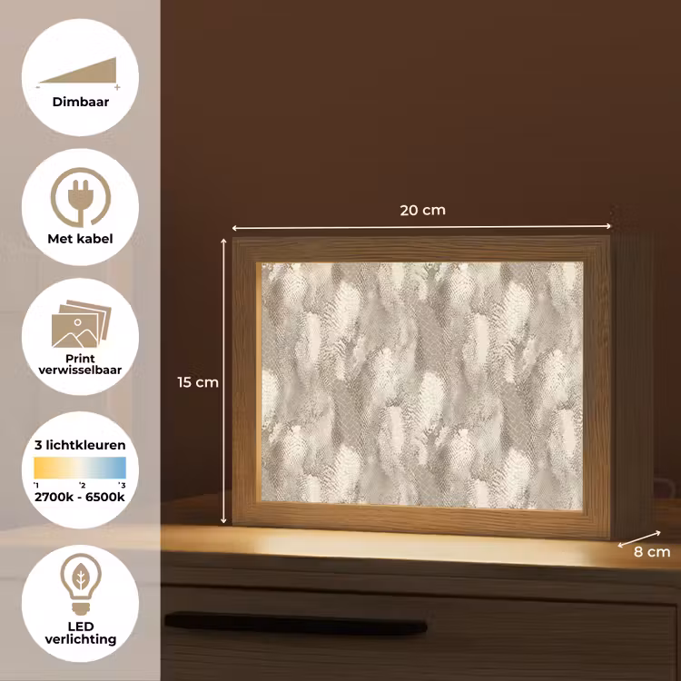Lightbox - Wandlamp - Slang - Textuur - Zand — 9