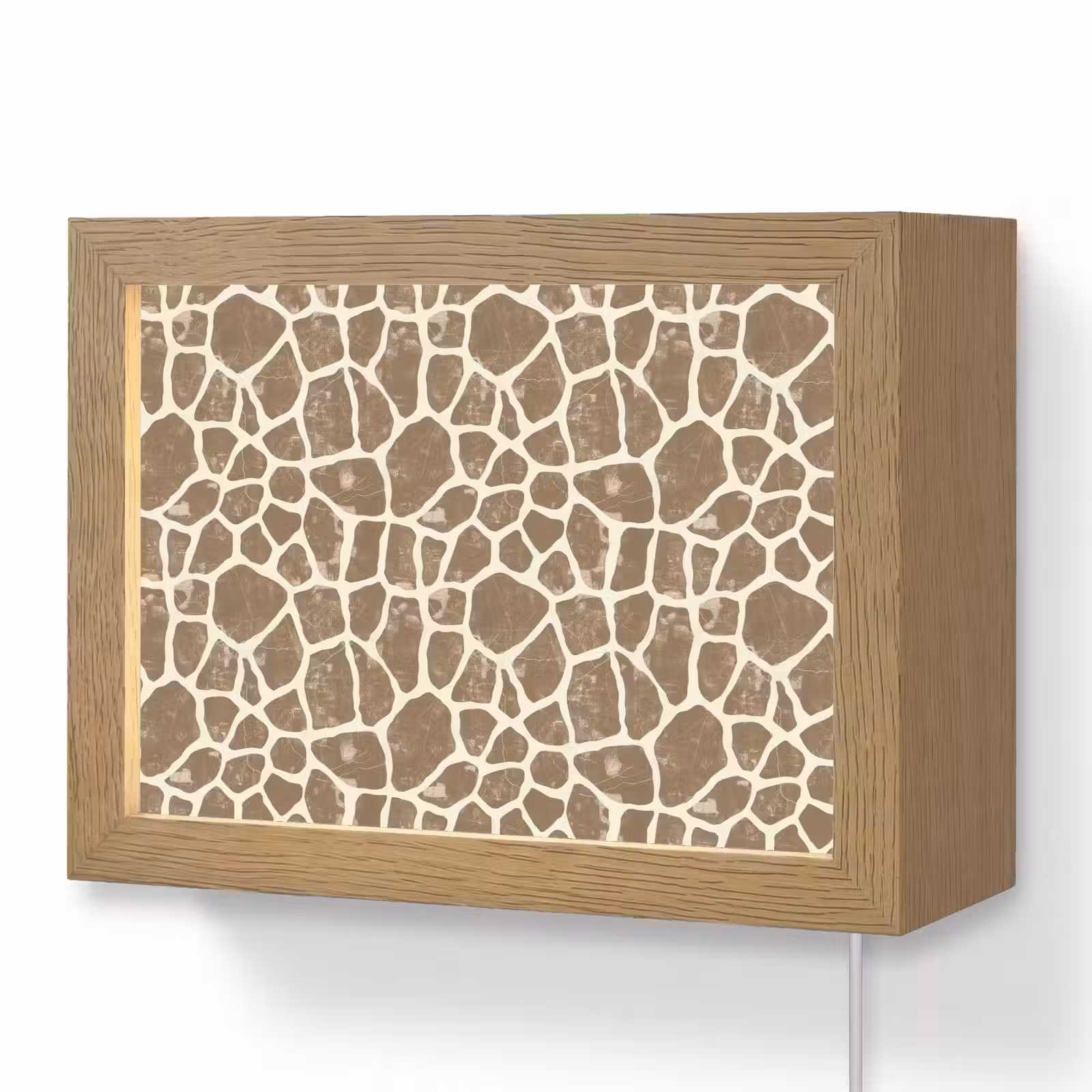 Lightbox - Wandlamp - Giraf - Klassiek - Bruin — 1