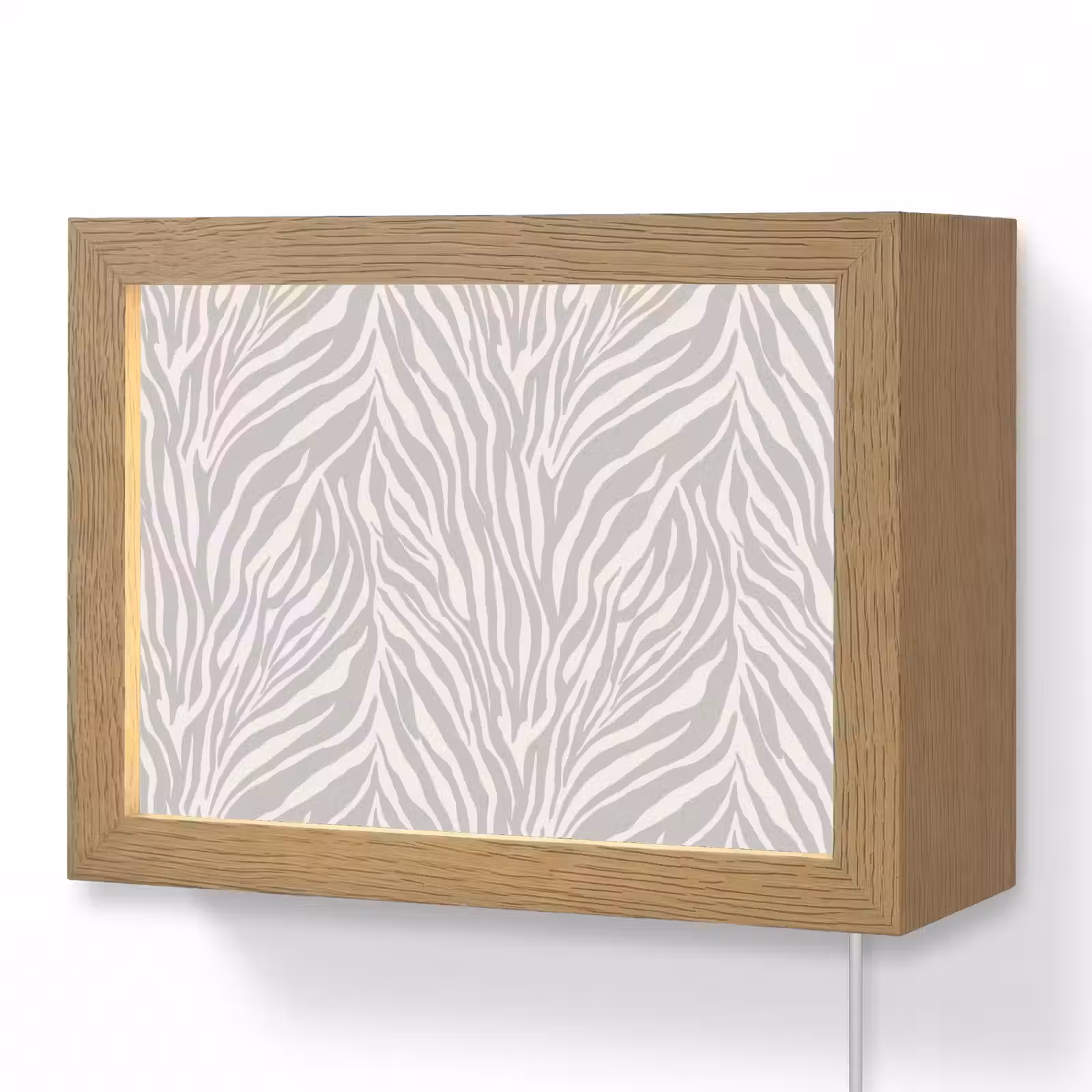 Lightbox - Wandlamp - Zebra - Motief - Grijs — 1