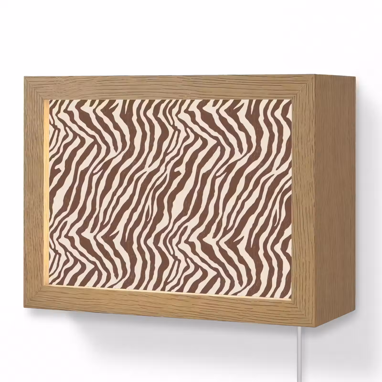 Lightbox - Wandlamp - Zebra - Patroon - Zwart - Wit — 1