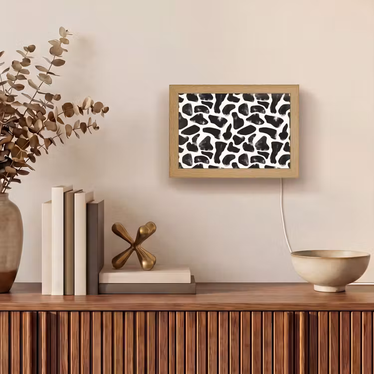 Lightbox - Wandlamp - Dierenpatroon - Vlekken - Zwart - Wit — 4