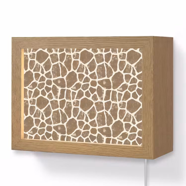 Lightbox - Wandlamp - Giraf - Klassiek - Bruin — 1