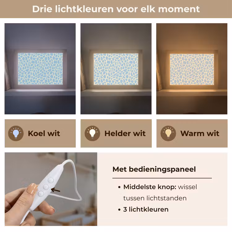Lightbox - Wandlamp - Giraf - Modern - Blauw — 7
