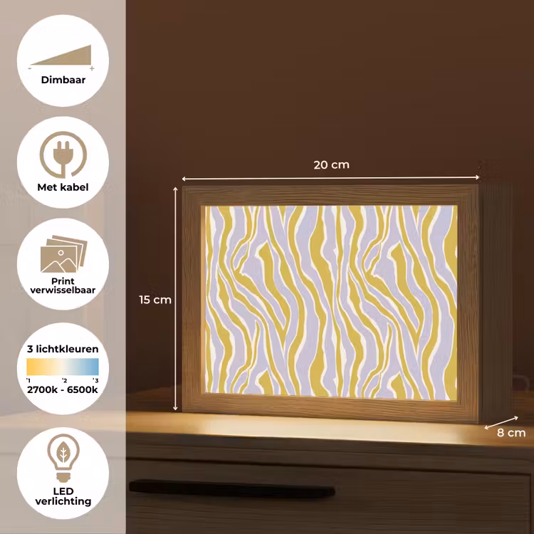 Lightbox - Wandlamp - Zebra - Modern - Meerkleurig — 9