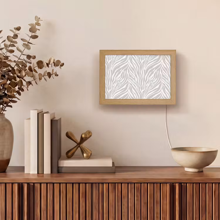 Lightbox - Wandlamp - Zebra - Motief - Grijs — 4