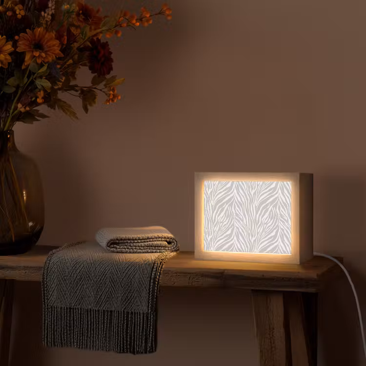 Lightbox - Wandlamp - Zebra - Motief - Grijs — 5