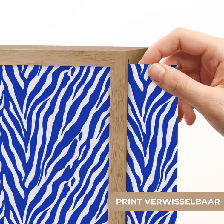Lightbox - Wandlamp - Zebra - Patroon - Kobalt - Blauw — 6