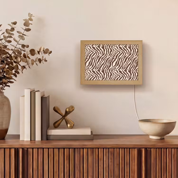 Lightbox - Wandlamp - Zebra - Patroon - Zwart - Wit — 4
