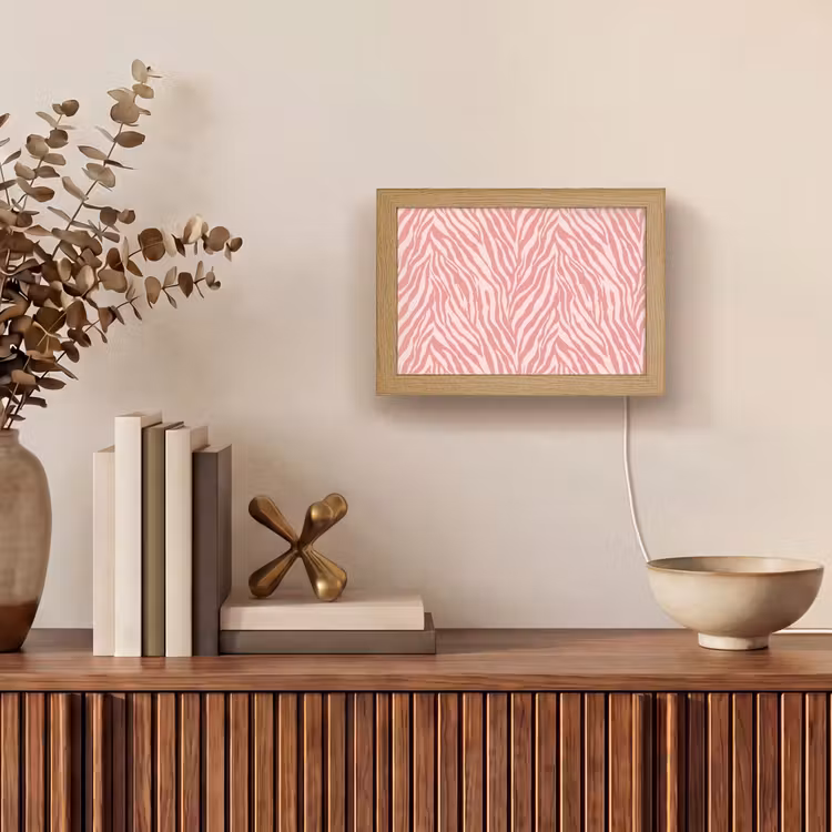 Lightbox - Wandlamp - Zebra - Print - Roze — 4