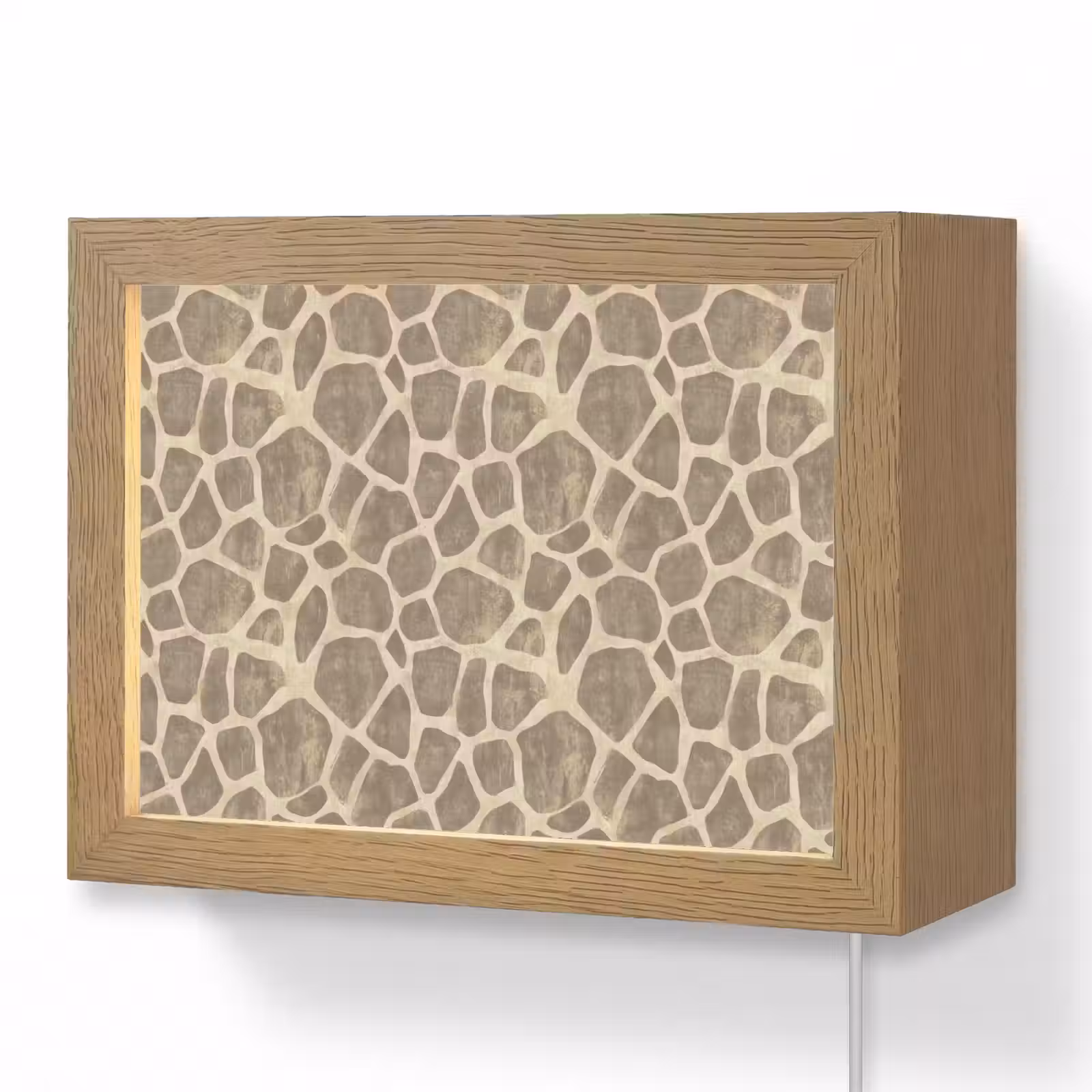 Lightbox - Wandlamp - Giraf - Patroon - Beige - Bruin — 1