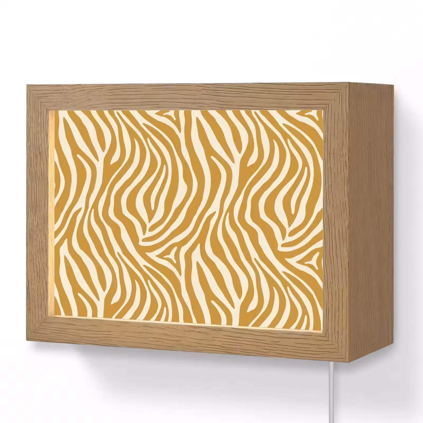 Lightbox - Wandlamp - Zebra - Klassiek - Oker - Geel — 1