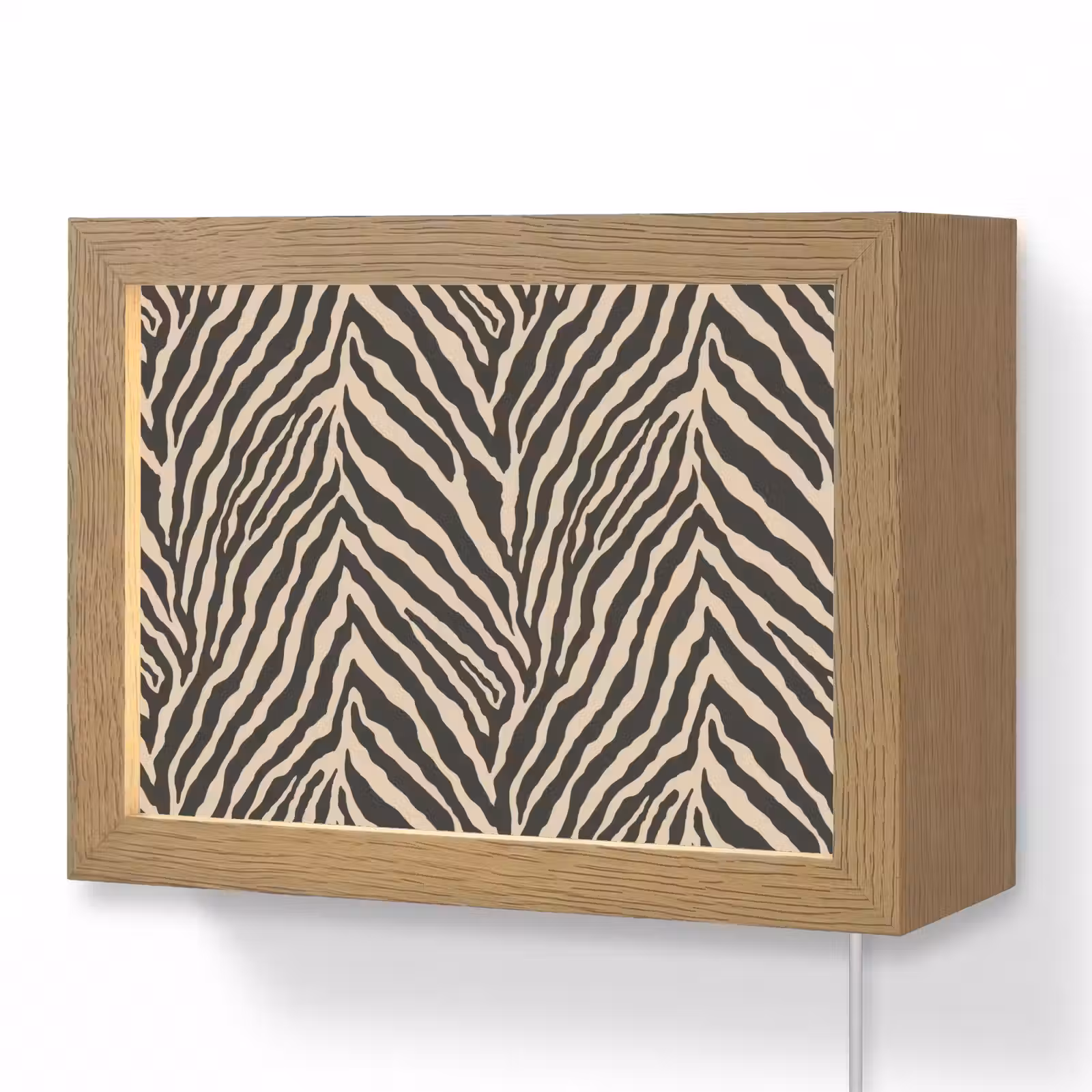 Lightbox - Wandlamp - Zebra - Klassiek - Zwart — 1
