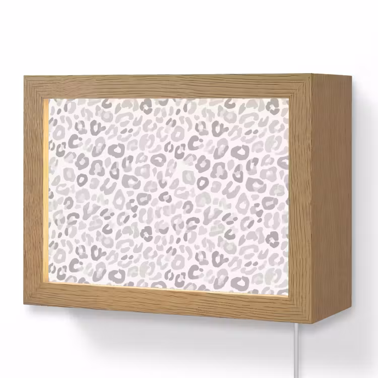 Lightbox - Wandlamp - Luipaard - Motief - Grijs — 1