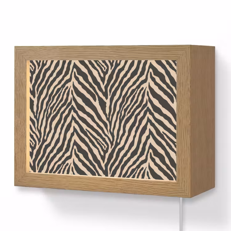 Lightbox - Wandlamp - Zebra - Klassiek - Zwart — 1