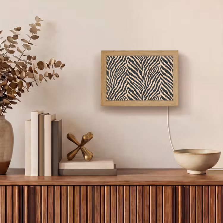 Lightbox - Wandlamp - Zebra - Klassiek - Zwart — 4
