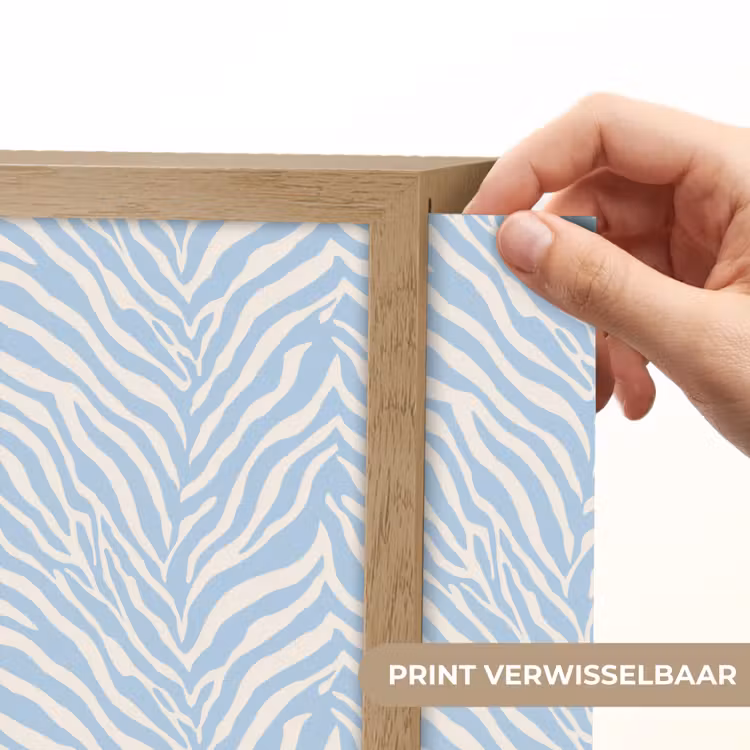 Lightbox - Wandlamp - Zebra - Motief - Blauw - Wit — 6