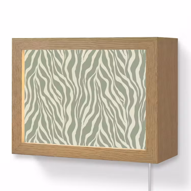 Lightbox - Wandlamp - Zebra - Motief - Groen — 1