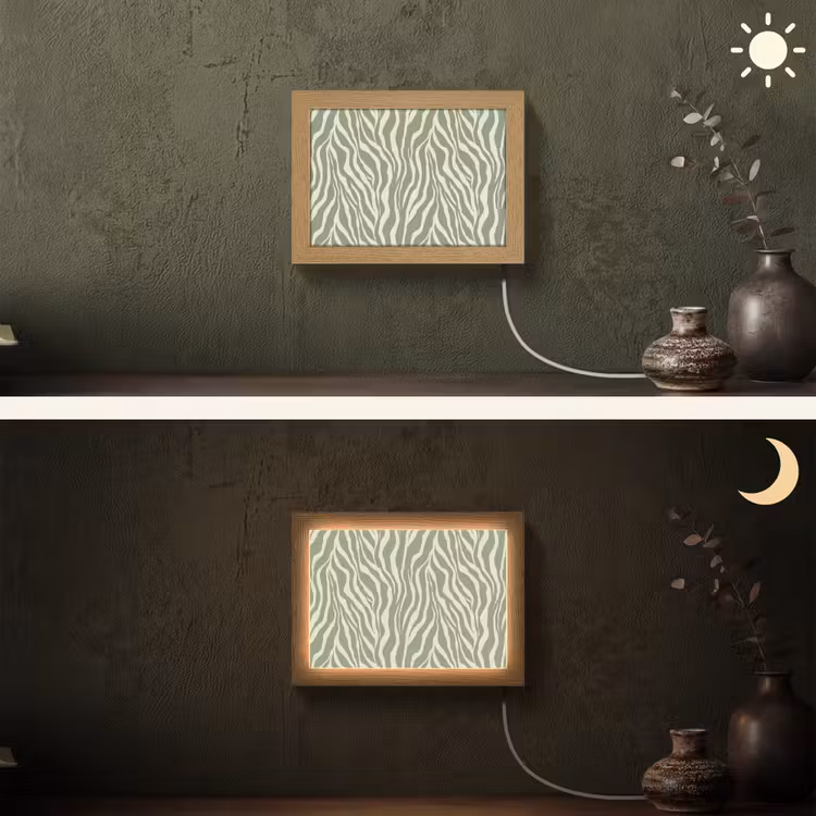 Lightbox - Wandlamp - Zebra - Motief - Groen — 3