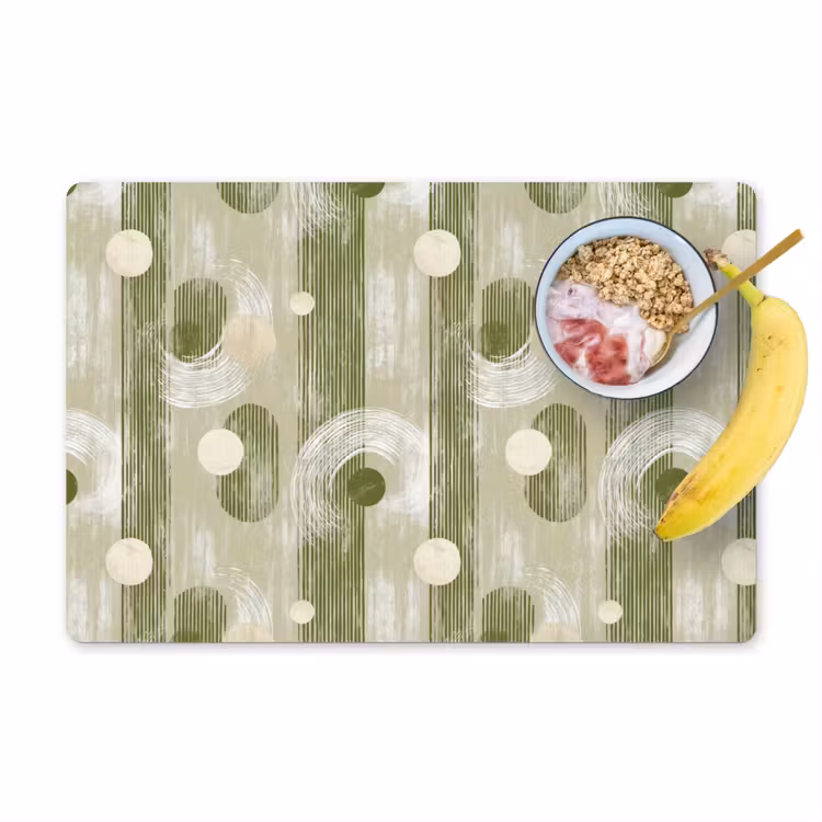 Placemat - 6 stuks - Artistiek - Modern - Groen