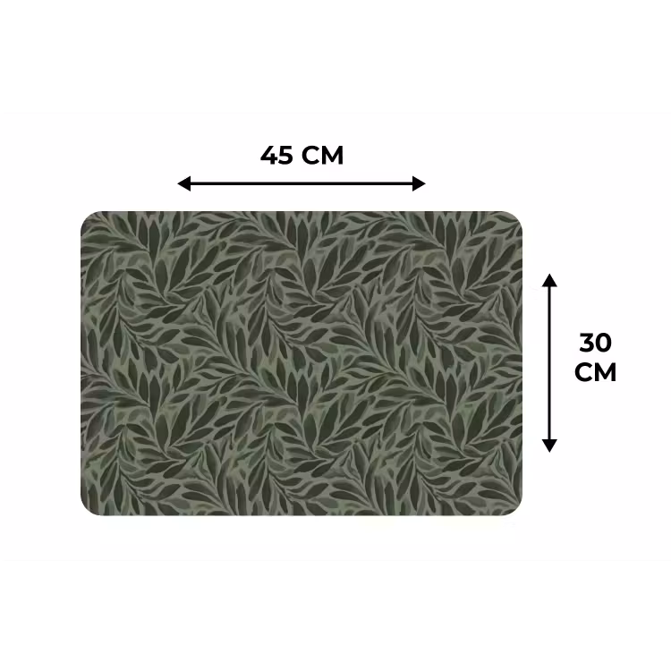 Placemat - 6 stuks - Bladeren - Organisch - Groen — 3