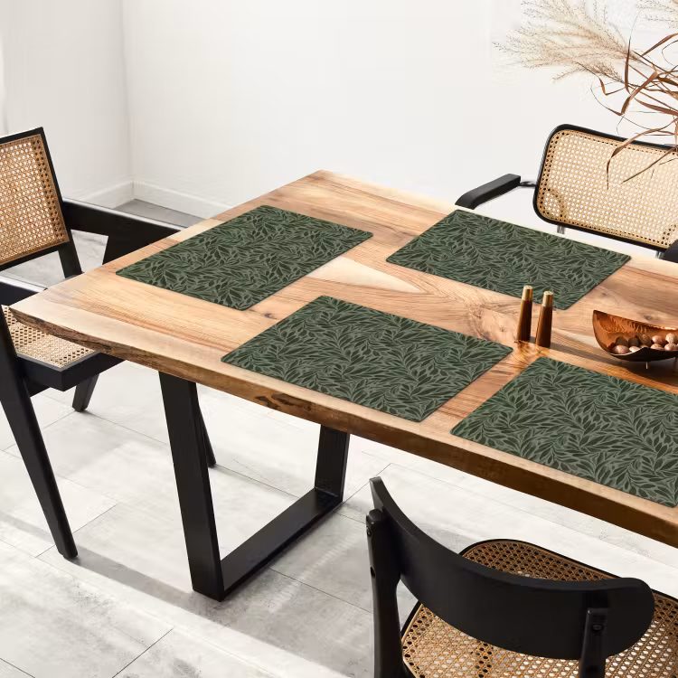 Placemat - 6 stuks - Bladeren - Organisch - Groen — 5