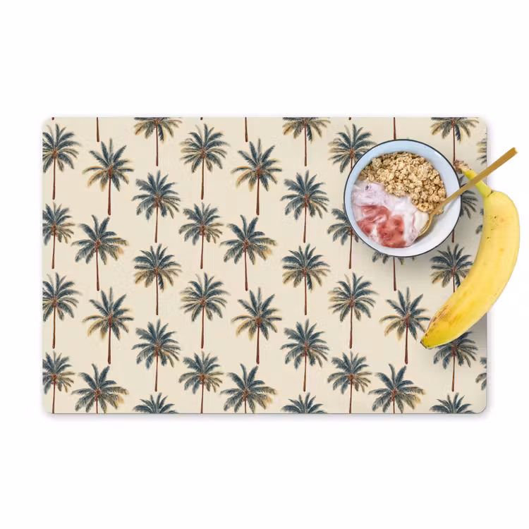 Placemat - 6 stuks - Palmbomen - Tropisch - Groen