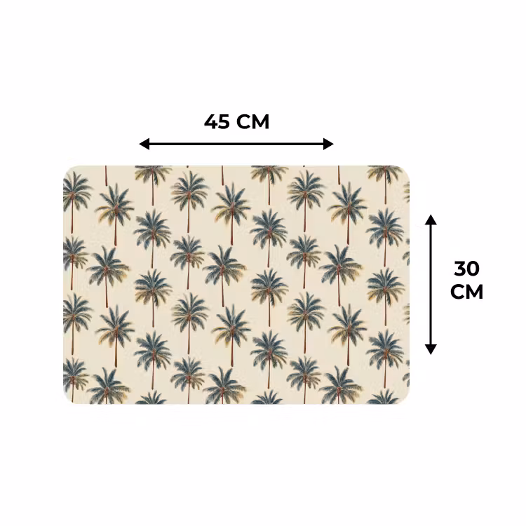 Placemat - 6 stuks - Palmbomen - Tropisch - Groen — 3