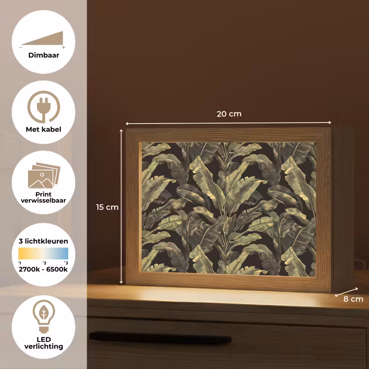 Lightbox - Wandlamp - Botanisch - Bladeren - Groen — 9